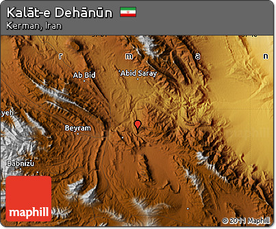 Physical Map of Kalāt-e Dehānūn