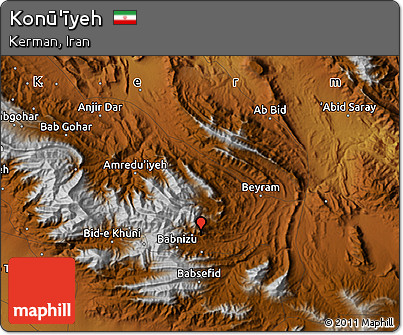 Physical Map of Konū'īyeh