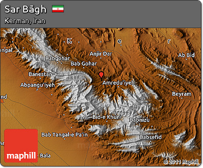 Physical Map of Sar Bāgh