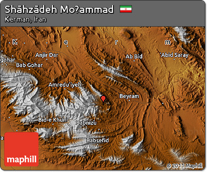 Physical Map of Shāhzādeh Moḩammad