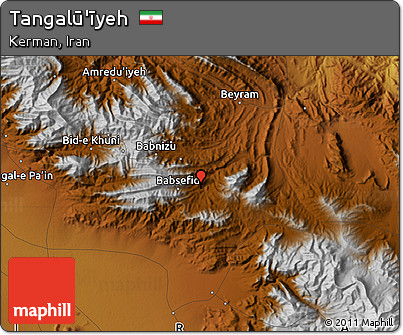 Physical Map of Tangalū'īyeh