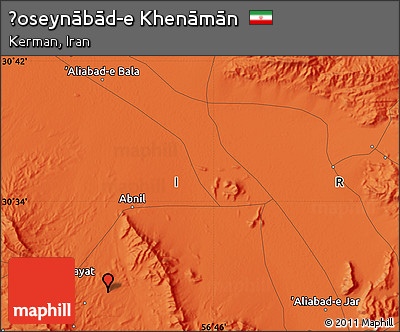 Political Map of Ḩoseynābād-e Khenāmān