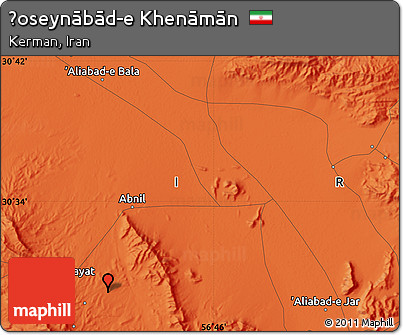 Political Map of Ḩoseynābād-e Khenāmān
