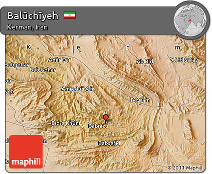 Satellite Map of Balūchīyeh