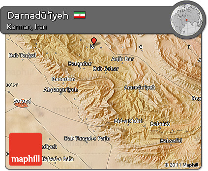 Satellite Map of Darnadū'īyeh