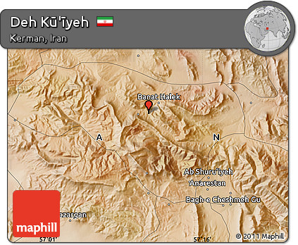 Satellite Map of Deh Kū'īyeh