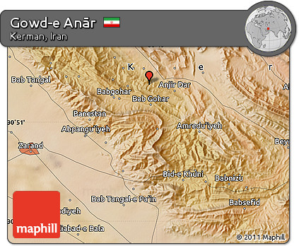 Satellite Map of Gowd-e Anār
