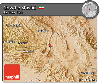 Satellite Map of Gowd-e Shīshū