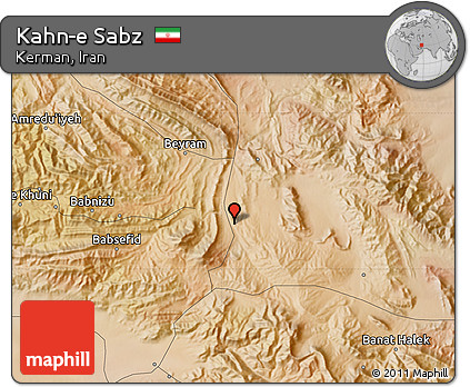 Satellite Map of Kahn-e Sabz