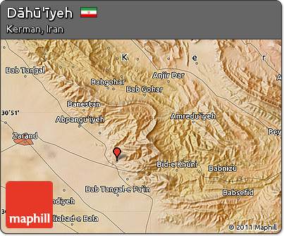 Satellite Map of Dāhū'īyeh