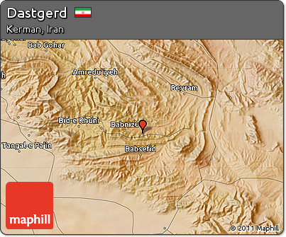 Satellite Map of Dastgerd