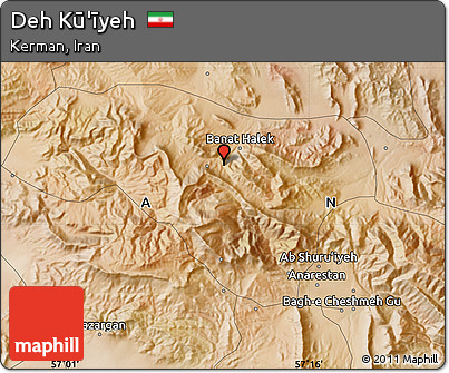 Satellite Map of Deh Kū'īyeh