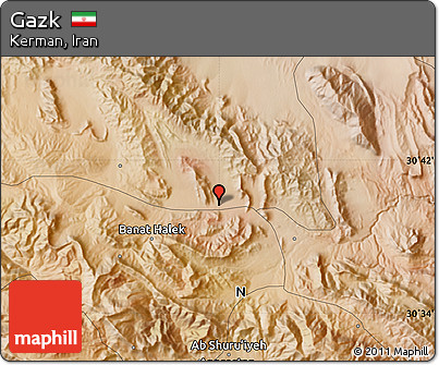 Satellite Map of Gazk