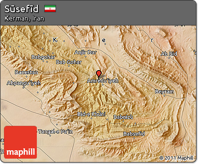 Satellite Map of Sūsefīd