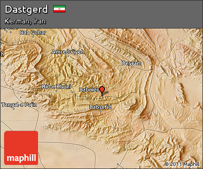 Satellite Map of Dastgerd
