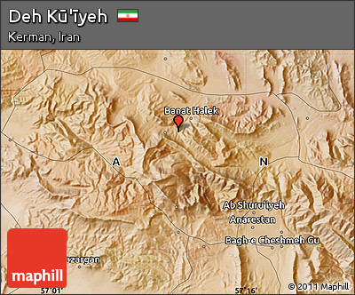 Satellite Map of Deh Kū'īyeh