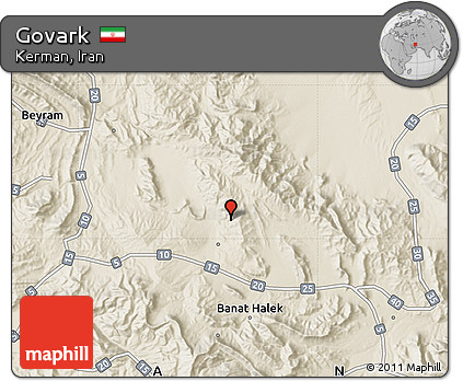 Shaded Relief Map of Govark