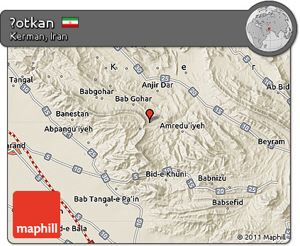 Shaded Relief Map of Ḩotkan