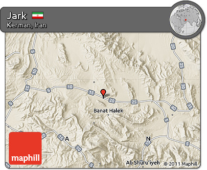 Shaded Relief Map of Jark