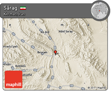 Shaded Relief Map of Sārag