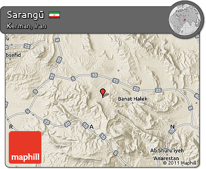 Shaded Relief Map of Sarangū