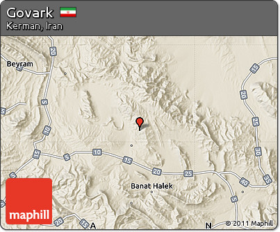 Shaded Relief Map of Govark