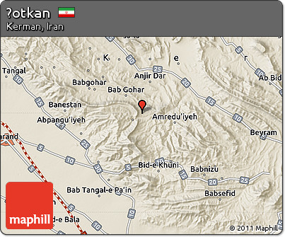 Shaded Relief Map of Ḩotkan