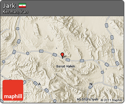 Shaded Relief Map of Jark