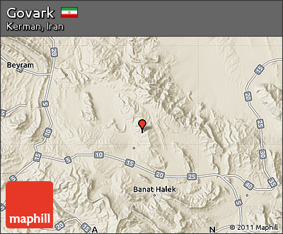 Shaded Relief Map of Govark