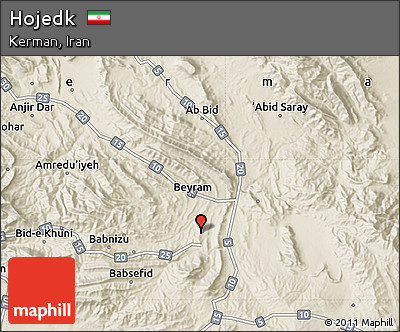 Shaded Relief Map of Hojedk