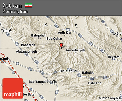 Shaded Relief Map of Ḩotkan
