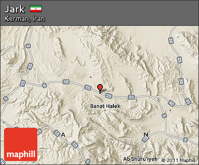 Shaded Relief Map of Jark