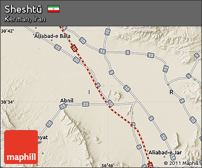 Shaded Relief Map of Sheshtū