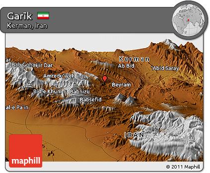 Physical Panoramic Map of Garīk