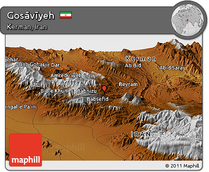 Physical Panoramic Map of Gosāvīyeh