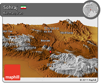 Physical Panoramic Map of Sohraj