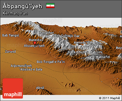 Physical Panoramic Map of Ābpangū'īyeh