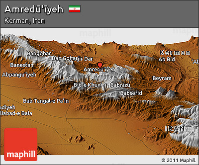 Physical Panoramic Map of Amredū'īyeh