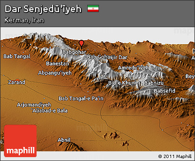 Physical Panoramic Map of Dar Senjedū'īyeh
