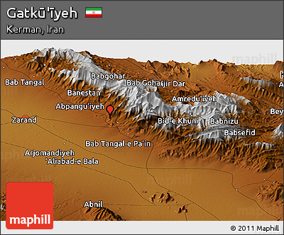 Physical Panoramic Map of Gatkū'īyeh