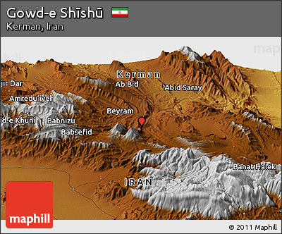 Physical Panoramic Map of Gowd-e Shīshū