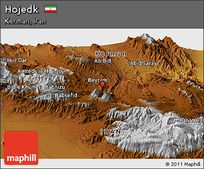 Physical Panoramic Map of Hojedk