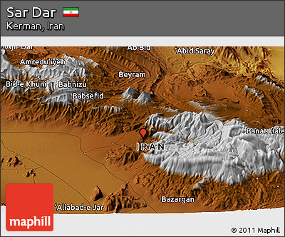 Physical Panoramic Map of Sar Dar