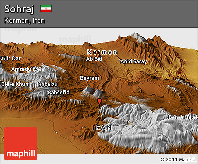 Physical Panoramic Map of Sohraj