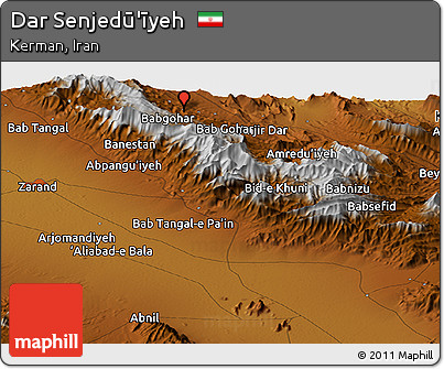 Physical Panoramic Map of Dar Senjedū'īyeh