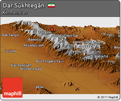 Physical Panoramic Map of Dar Sūkhtegān