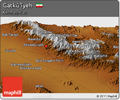 Physical Panoramic Map of Gatkū'īyeh