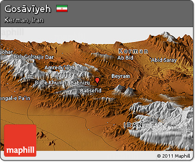Physical Panoramic Map of Gosāvīyeh