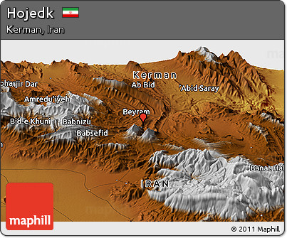 Physical Panoramic Map of Hojedk
