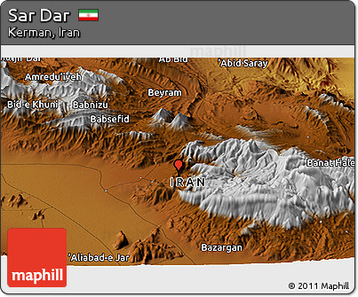 Physical Panoramic Map of Sar Dar